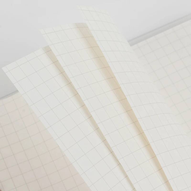 
transparent hardcover A5 size plain ruled squared spiral notebook binder clip filler papers 