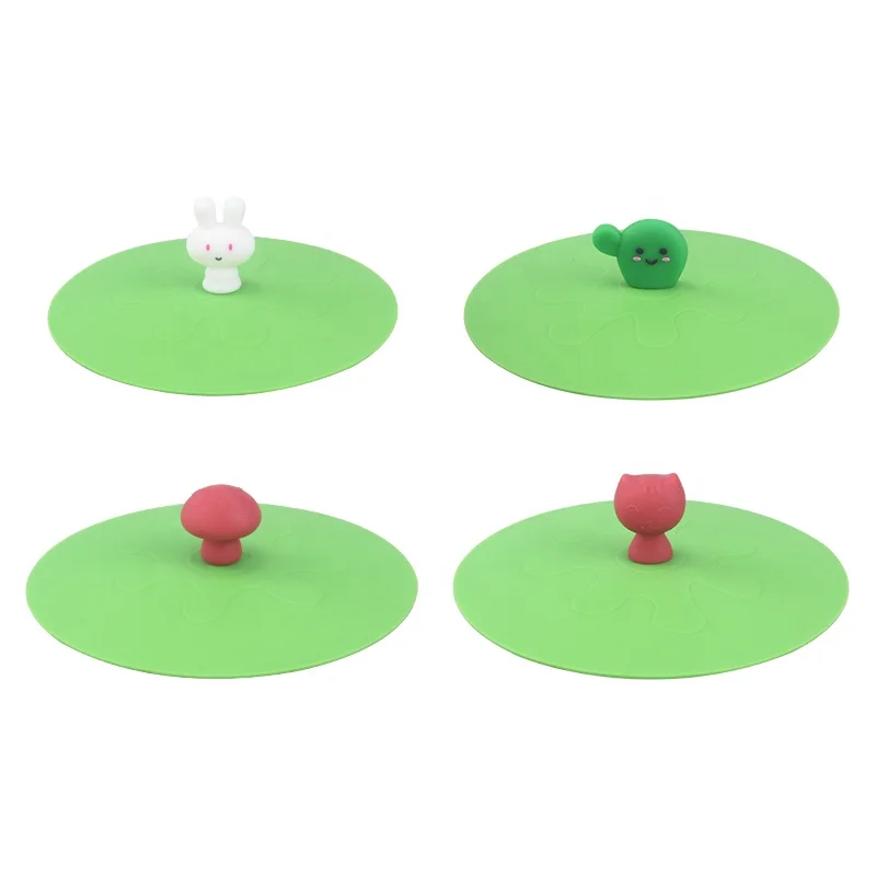 Anti-dust Silicone Cup Cover Coffee Mug Suction Seal Cup Lid Silicone Cup Cover