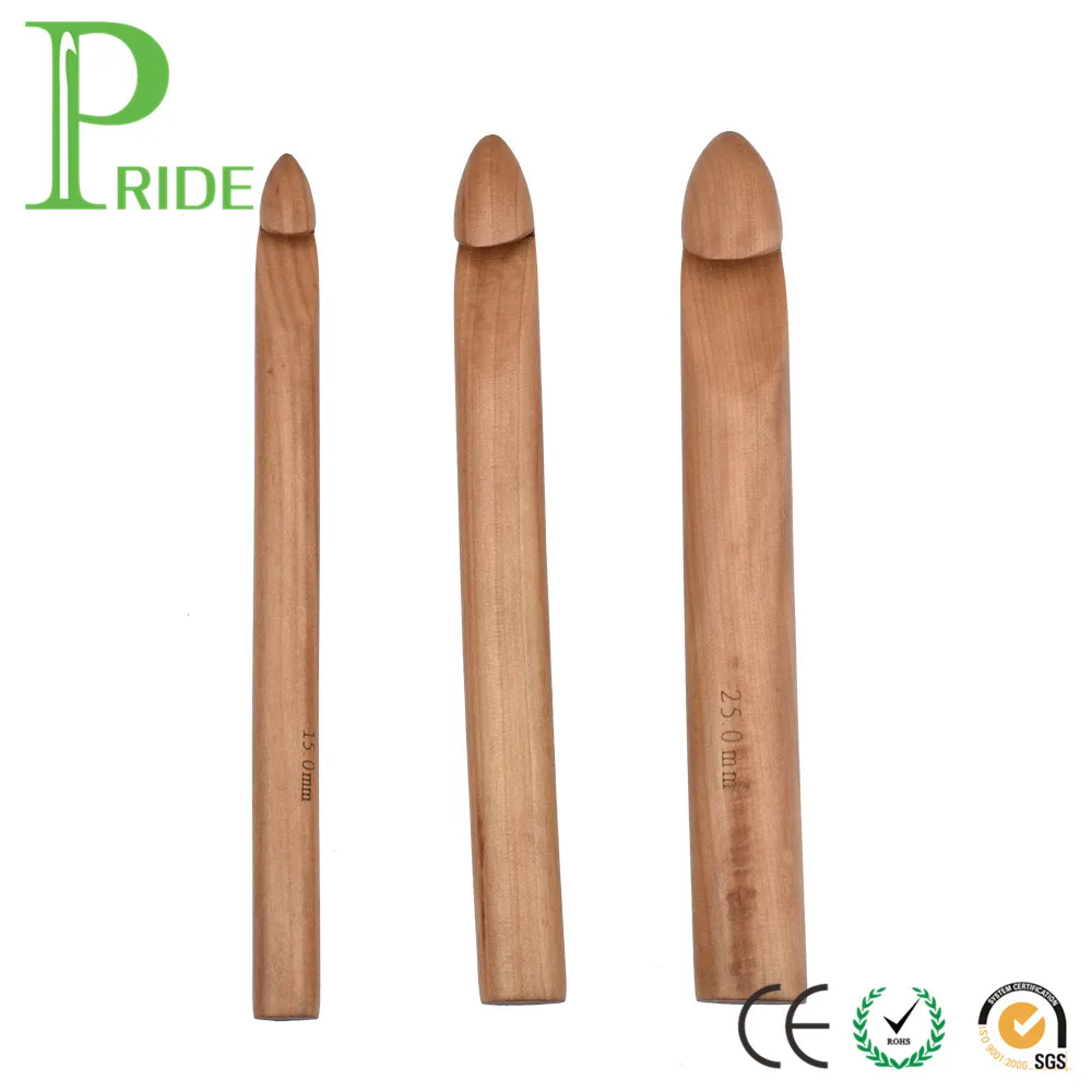 Factory Hot Sale DIY Weave Craft Tools Jumbo Bamboo Wooden Embroidery Hoops Knitting Needles Crochet Hook for Woven