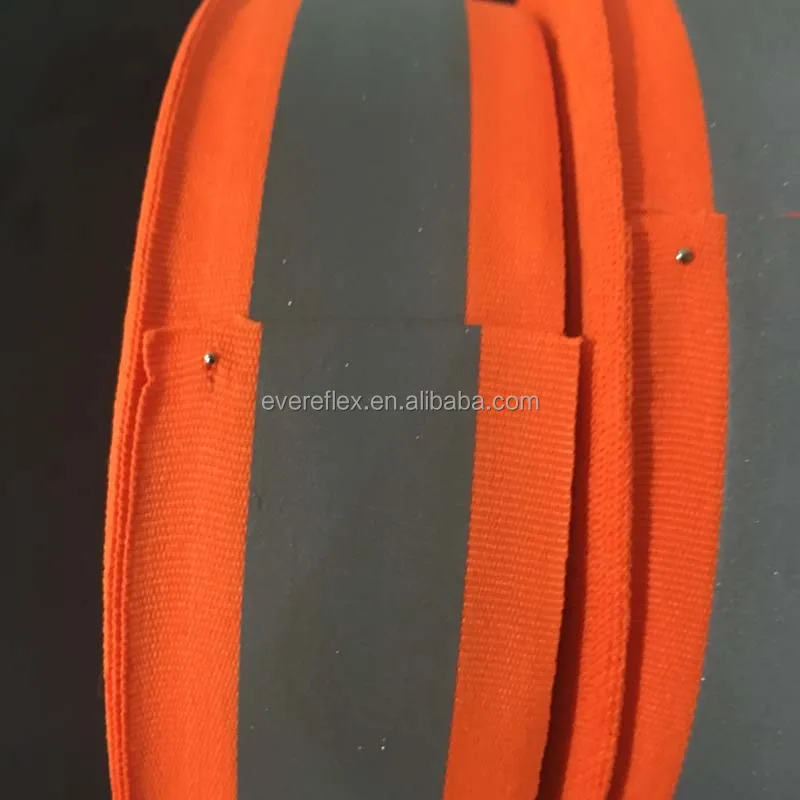 Fluorescent Orange Nylon Reflective Webbing Tape for Bags,Garment