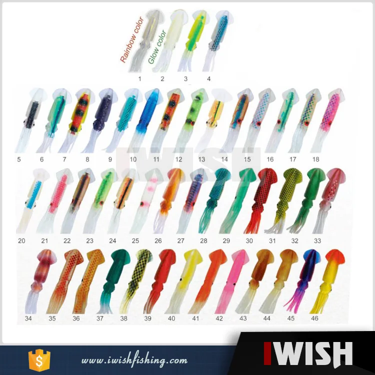 Aiming At Pelegic Fish 5CM To 30CM Soft Fishing Lure Trolling Squid For Tuna