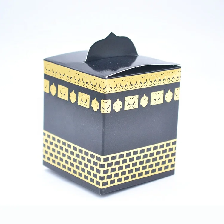 Ramadan decorations hajj mecca pilgrimage gold foil printing kaaba box