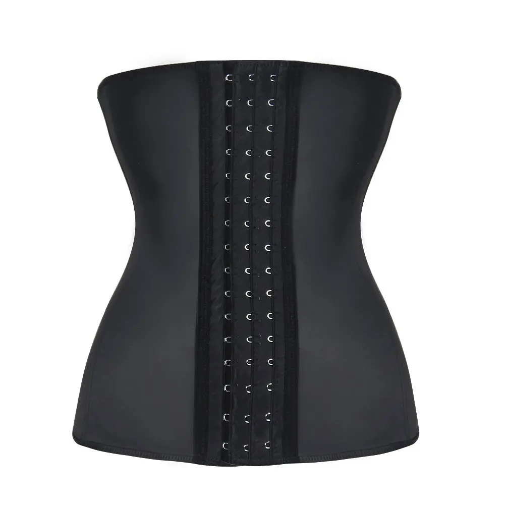 Private Label Latex Stretchable Black 9 Steel Boned Waist Trainer Women