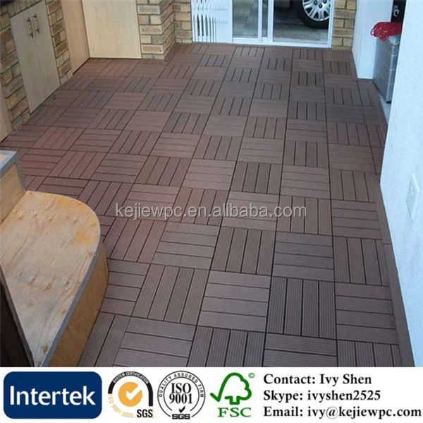 Interlock Tile Water Proof Boards Cheap Price Wood Plastic Composite Decking DIY Tile Interlock WPC DIY tile