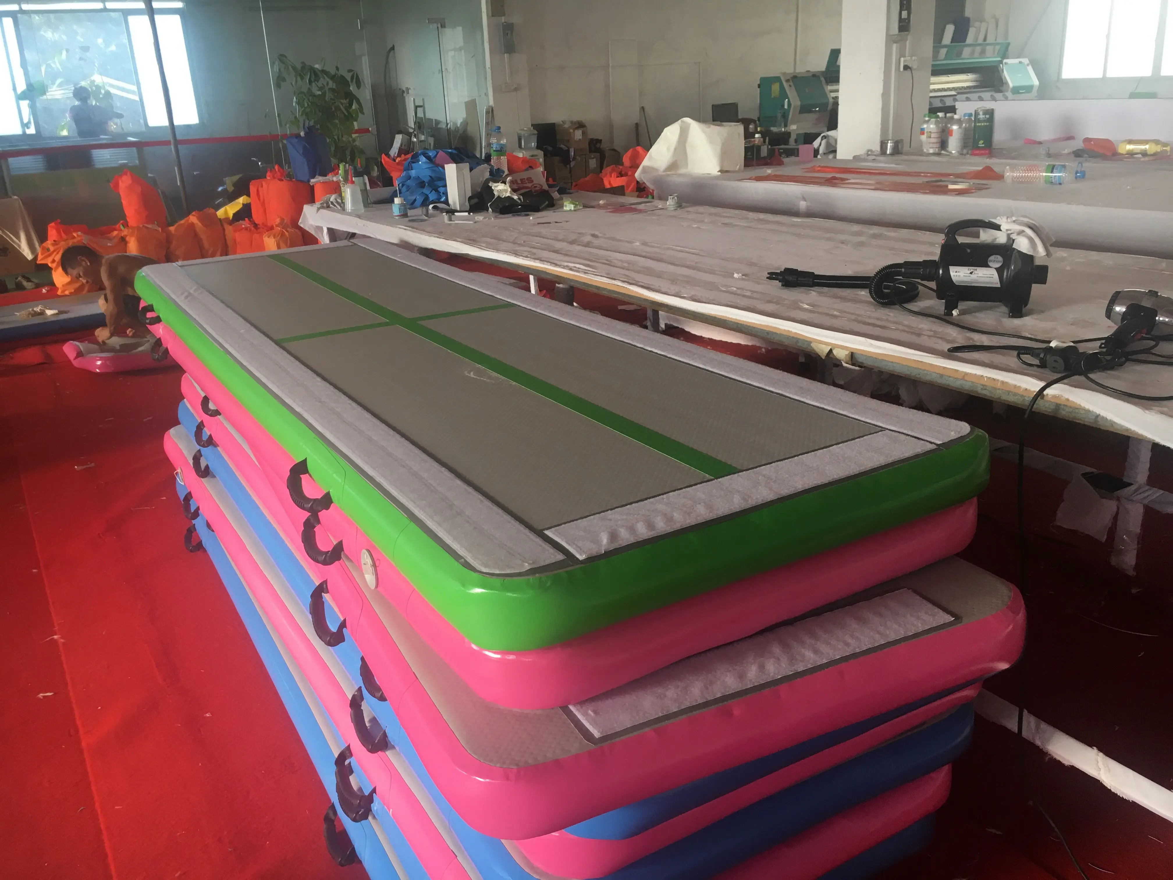 
Customized DWF inflatable air tumbling track gymnastic mats track 