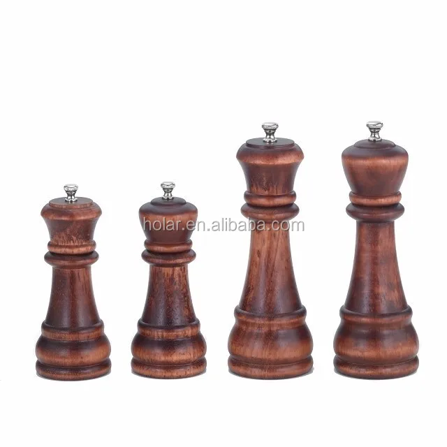 [Holar] Taiwan Made Elegant 6 8 Inches Chess Shaped Salt and Pepper Mill