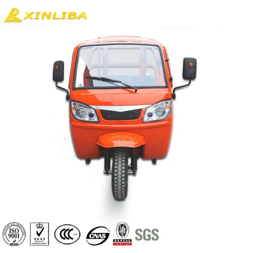 Top quality 300cc three wheel tricycle cargo motorcycle with cabin