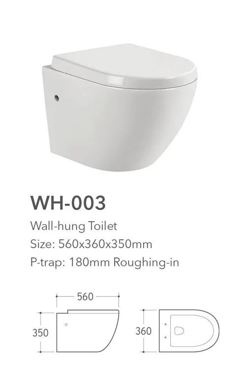 WC bathroom p trap water closet concealed cistern wall hung washdown toilet for selling