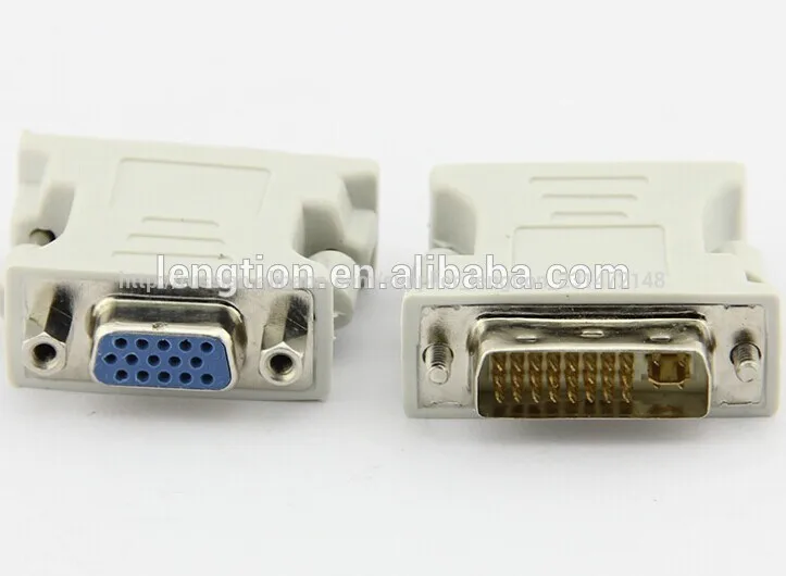 Dvi-i 24+5 штырьковый к 15-контактный vga женский адаптер конвертера