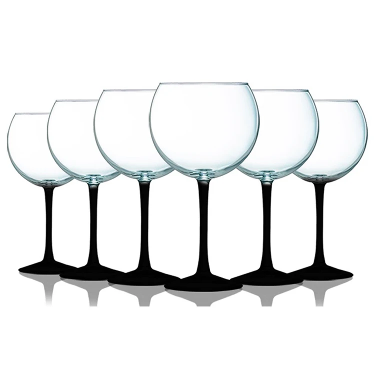 Hot Selling 20 oz Gin Goblets Colored Stem Red Wine glass