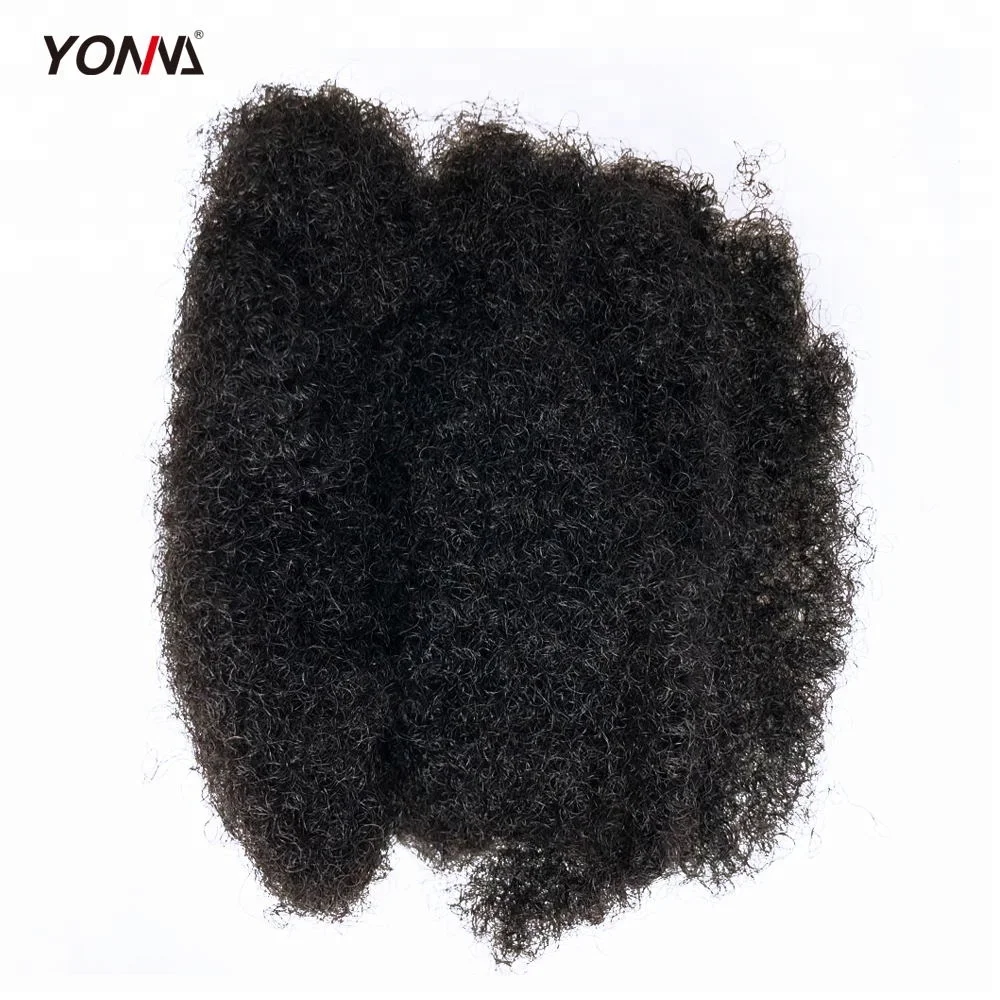 
YONNA Hiar Tight Afro Kinky Curly Bulk hair for Dreadlocks Twist Braids 4pcs 100g/lot 