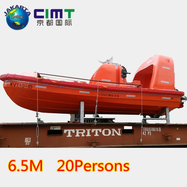 2021 CIMT marine used 7METERS FRP MARINE USED LIFEBOAT FOR SALE