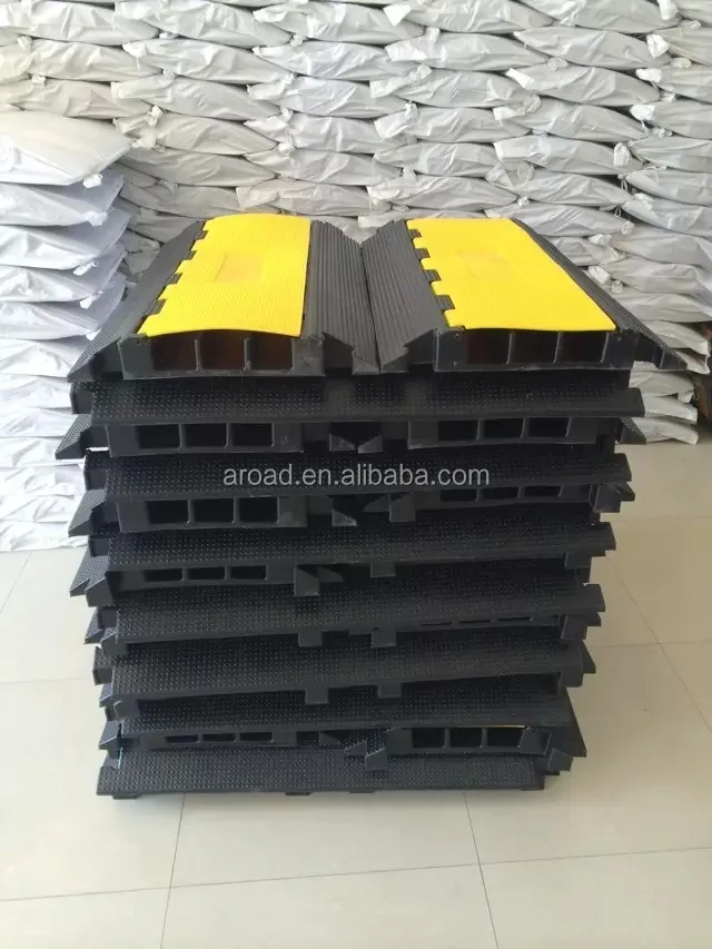 93cm/930mm Dual Color Rubber 3 Channel Cable Protector Speed Humps Speed Bumps Cable Humps