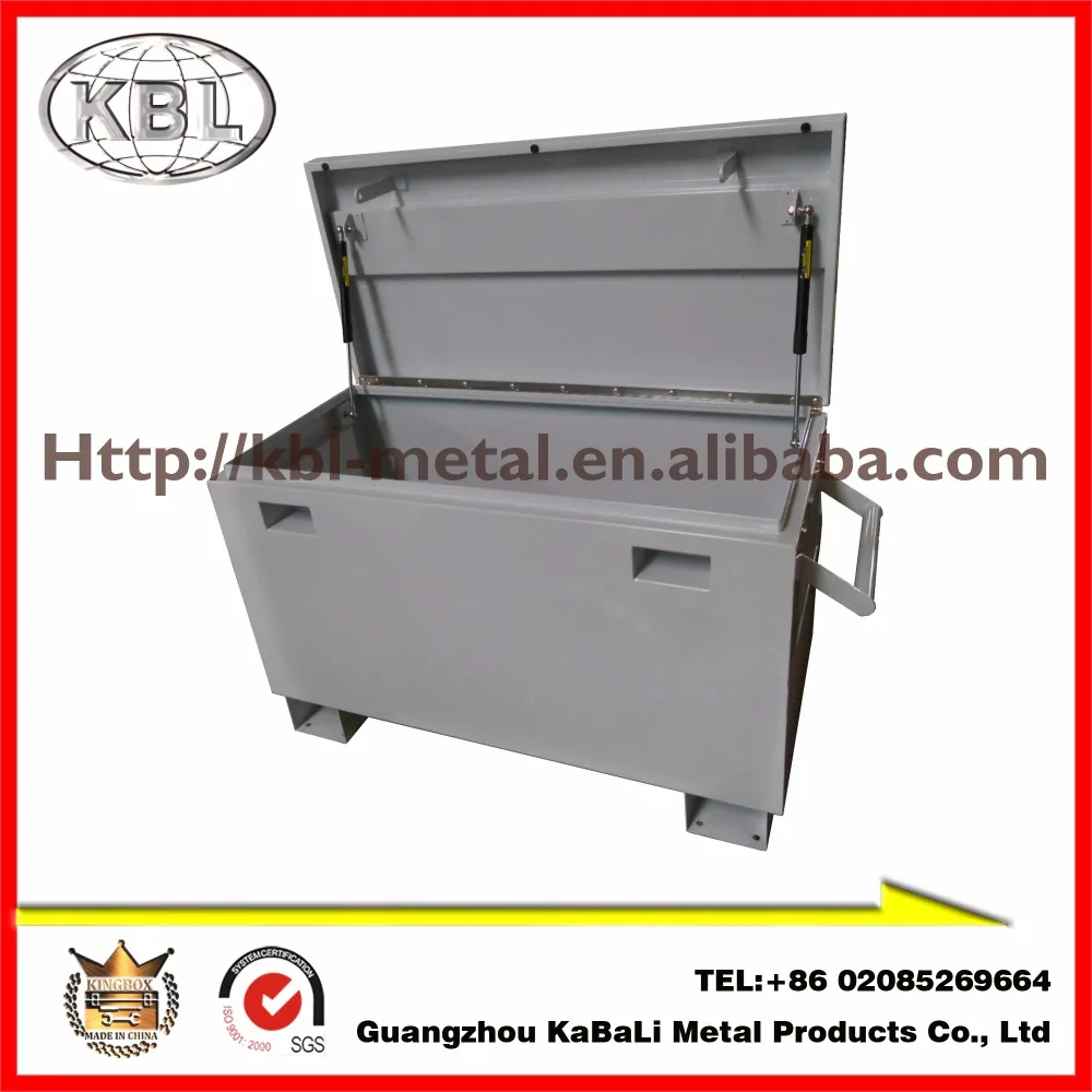 Heavy Duty Jobsite ToolBox Metal Tool Storage Boxes with Handle and Gas Strut(KBL-JB1215)(ODM/OEM)