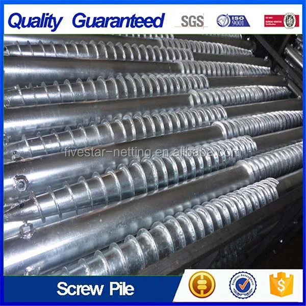 galvanized screw ground pole anchor/helical piles/earth screw anchors