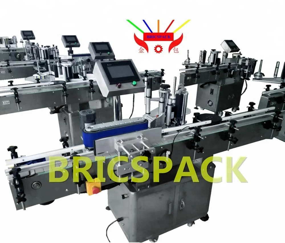 Self adhesive sticker labeling machine for round bottles