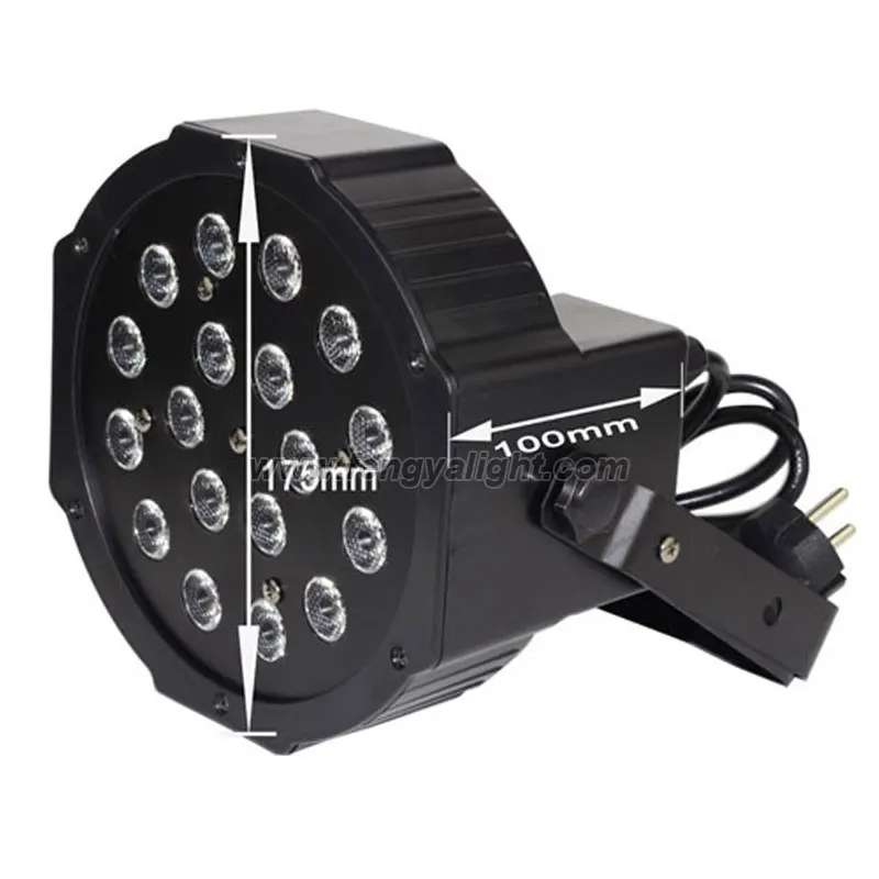 18x3w rgb slim led par 64 flat par light
