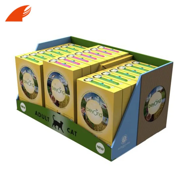 Paper Display For Dog Food/Cat Food Display/Pet Food Cardboard Counter Display