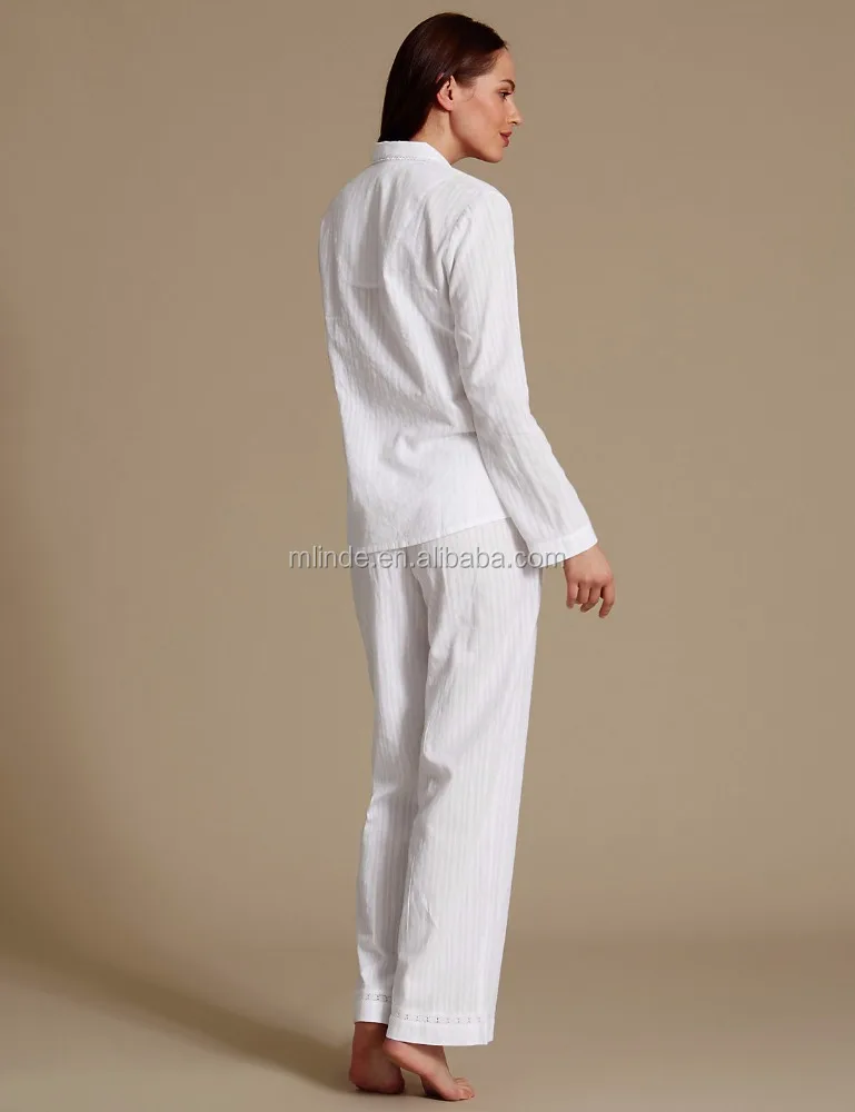 Hot-sale Mature Sleepwear Pure Cotton Striped Long Sleeve Women Sleepwear Pyjama Set Secret Treasures Sleepwear