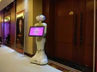 intelligent Humanoid bank consulting and mall center welcome service robot