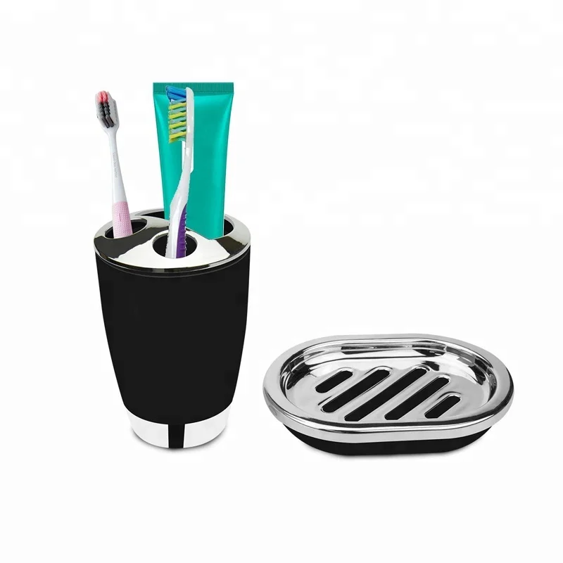 
Black Plastic Six-Piece-Set For Bathroom Decorative 