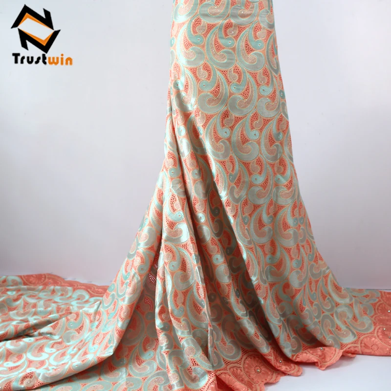 High quality african cotton fabrics big swiss voile lace in switzerland