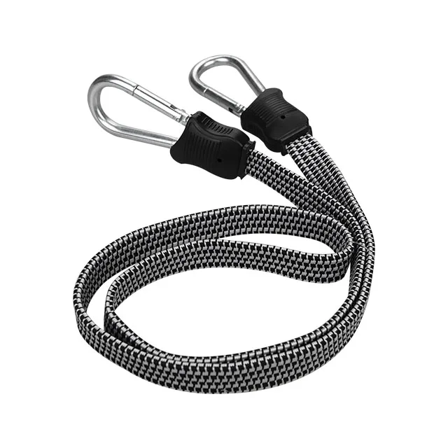 18mm metal safety carabiner hook bungee cords band belt flat elastic strap