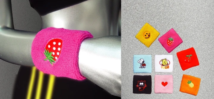 Wholesale Soft breathable athlete white green sport exercise gym wristband bulk elastic knit non slip wrist sweat band sweatband