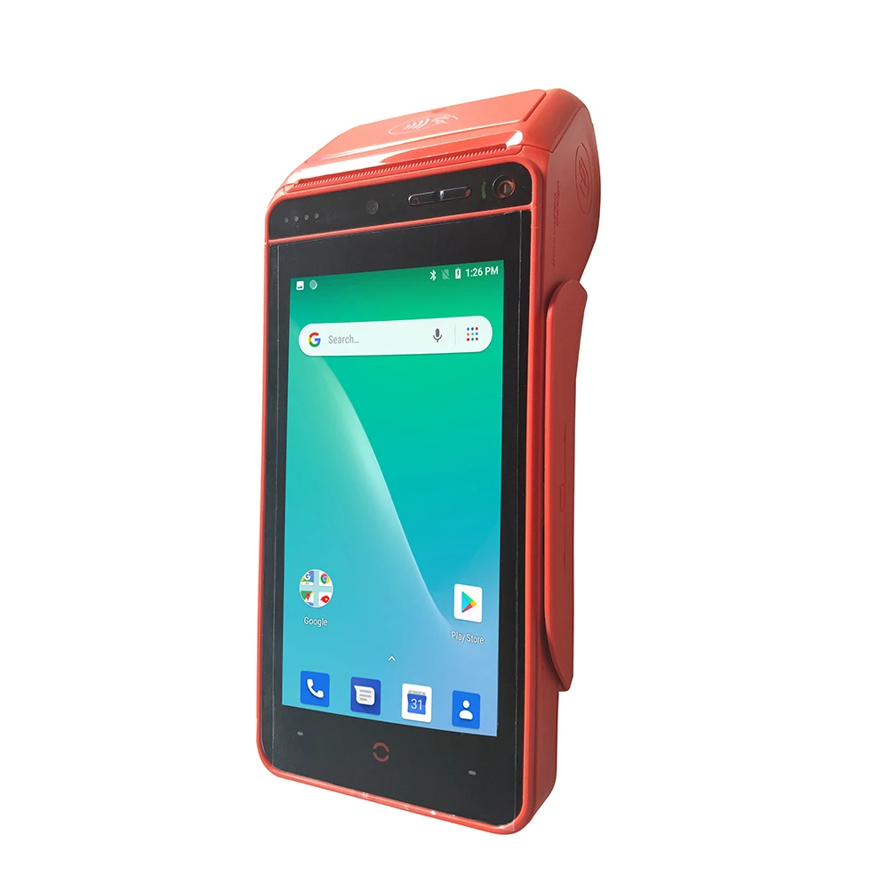 
Waypotat latest emv 5.0 inch handheld android 4G pos terminal with printer 