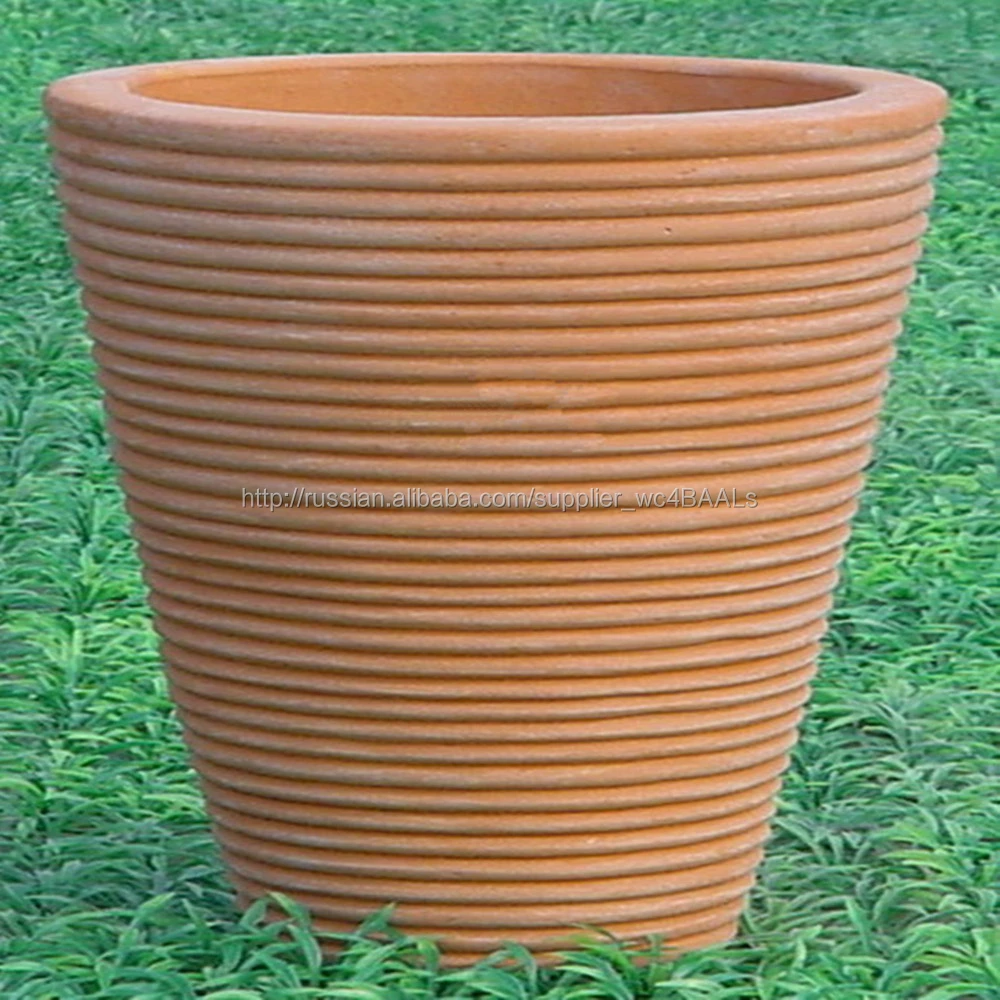 Неглазурованная терракотовые горшки