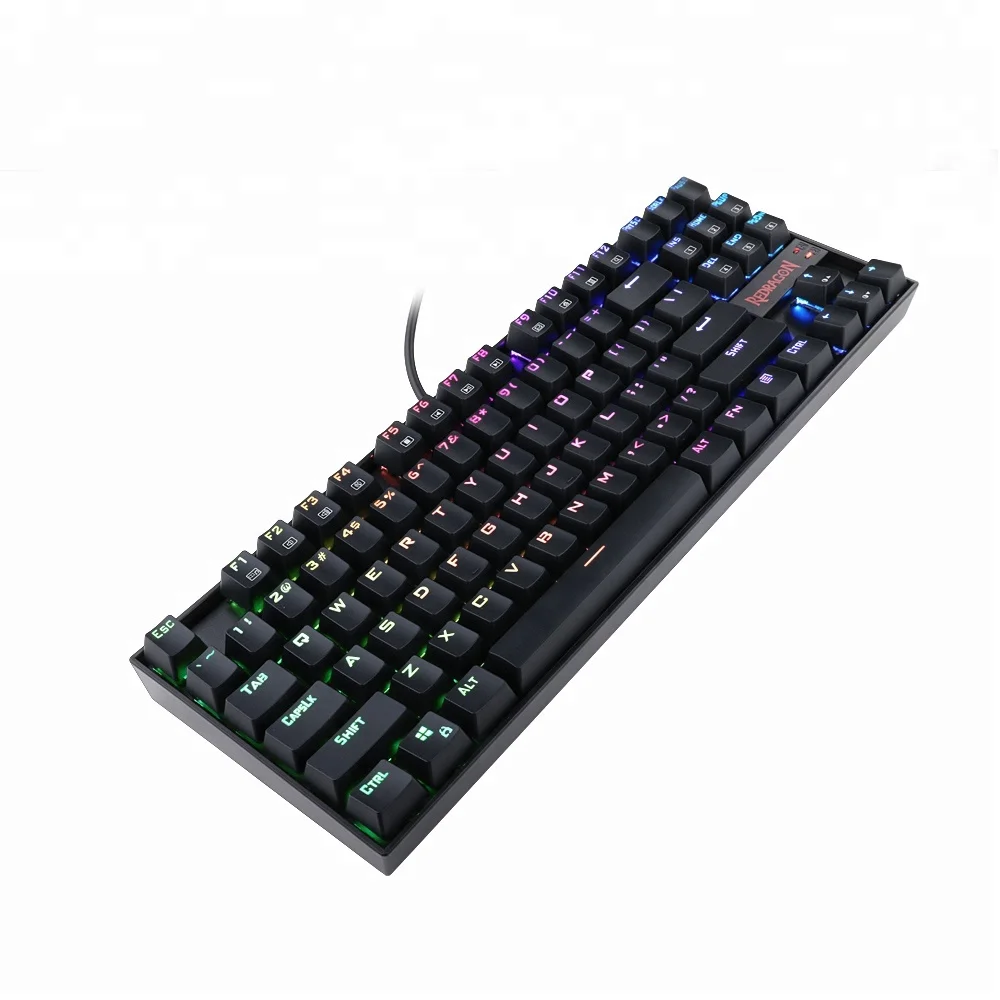 Redragon Gaming Mechanical Keyboard 87 Keys Tactile Anti Ghosting RGB Full Color LED Backlit QWERTY Layout