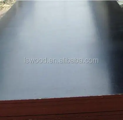 film face plywood Construction playwood/ 18mm formwork plywood film POPLAR wood POPLAR  18mm Black Color laminated plywood