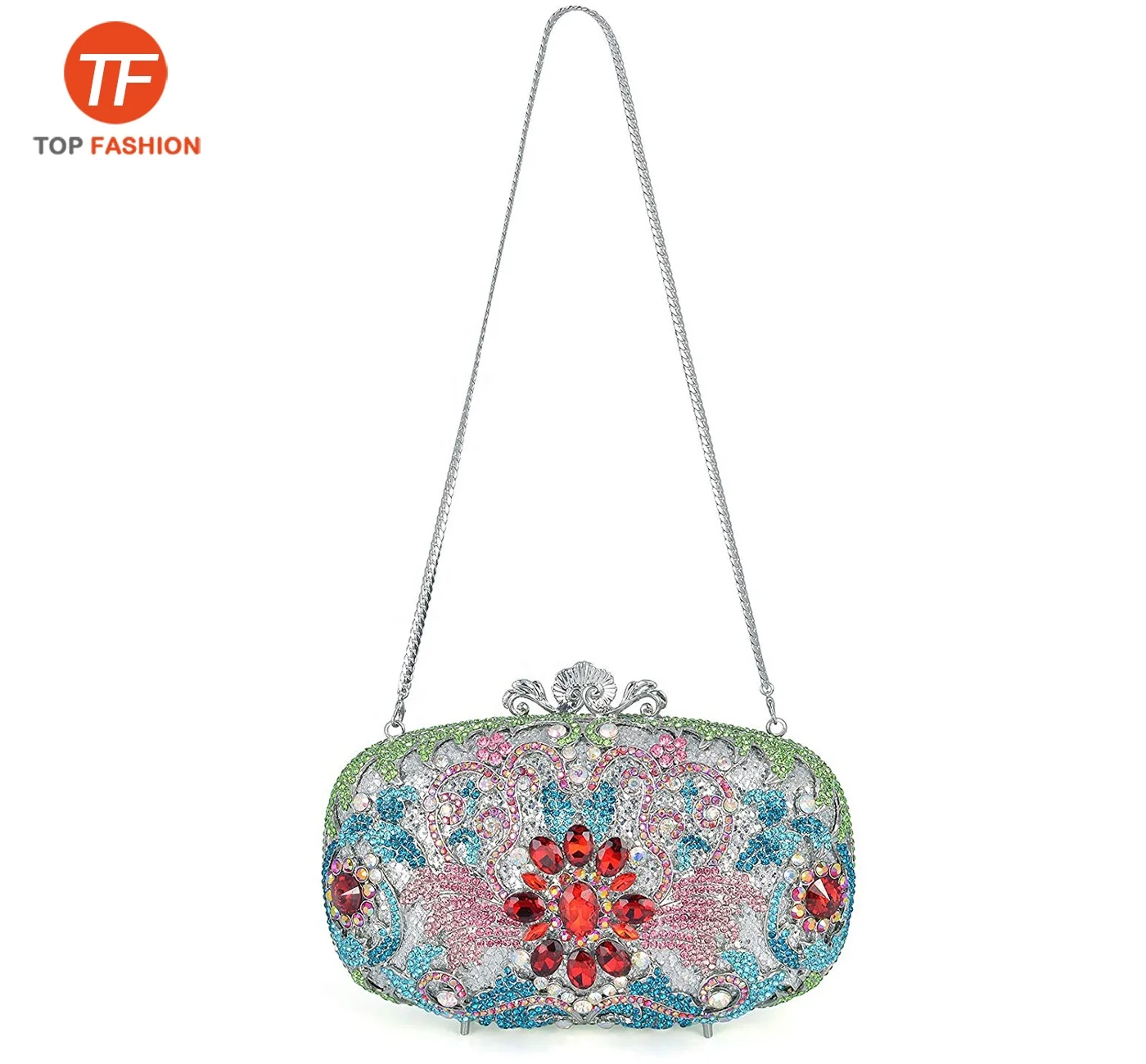 
Expensive Crystal Rhinestone Clutch Purse Florals Boxed Evening Bag for Formal Party Wholesales from China Supplier 