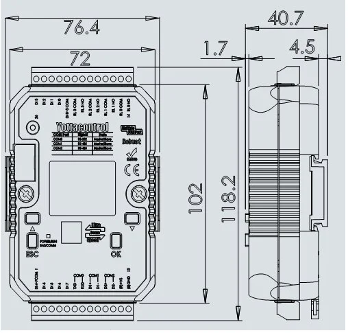 Analog I/O Module 8AI 2AO 4DO(A-1010)