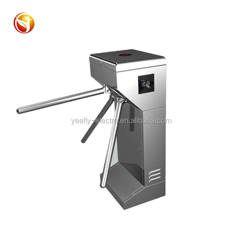 
Promotion Vertical pedestrian tripod turnstile 304 stainless steel rfid card reader security turnstile gate 