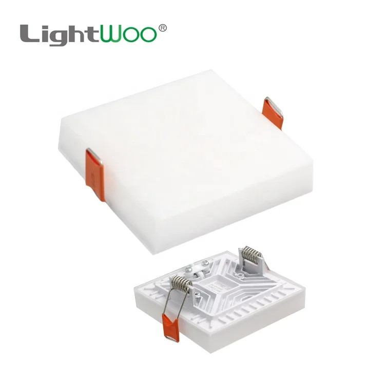 High quality new design 90lm/W trimless square white acrylic recessed panel light 12W 18W 24W 36W for bedroom