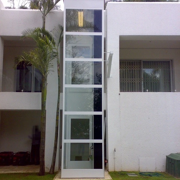 OTSE luxury villa glass panoramic lift screw small home elevator