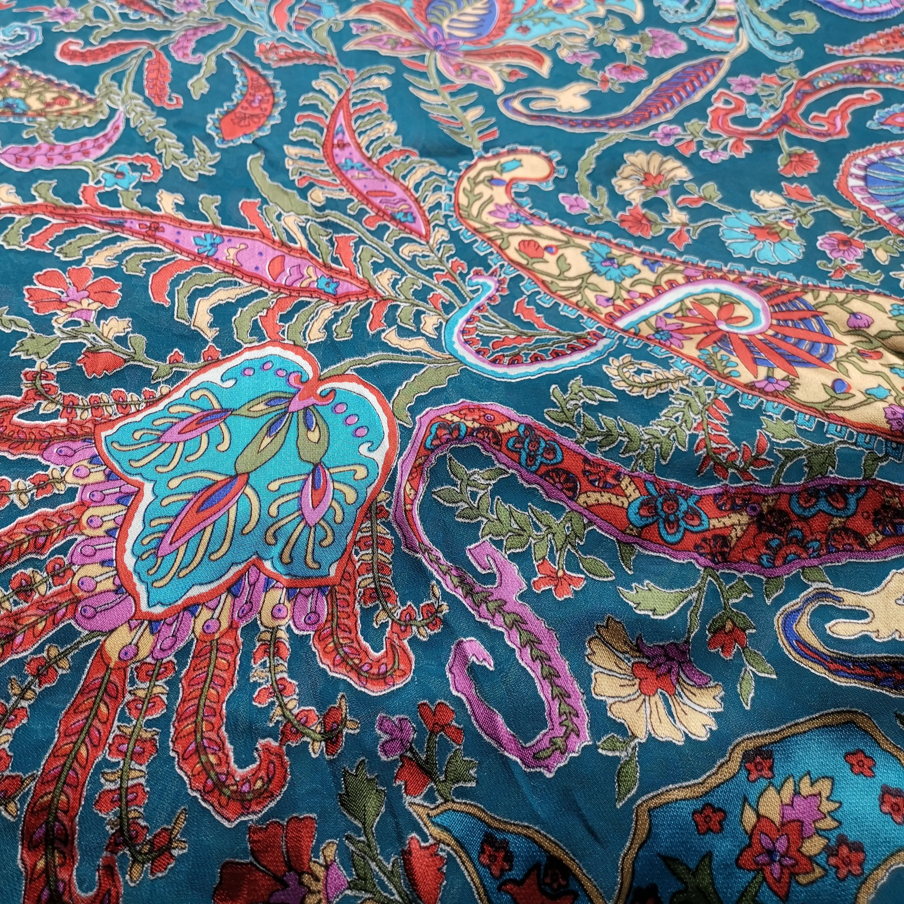 
Printed and Burn out Silk Visco chiffon satin fabric 