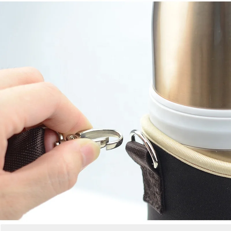 Customized Logo Water Bottle Sleeve,Neoprene Water Bottle Holder With Shoulder Strap