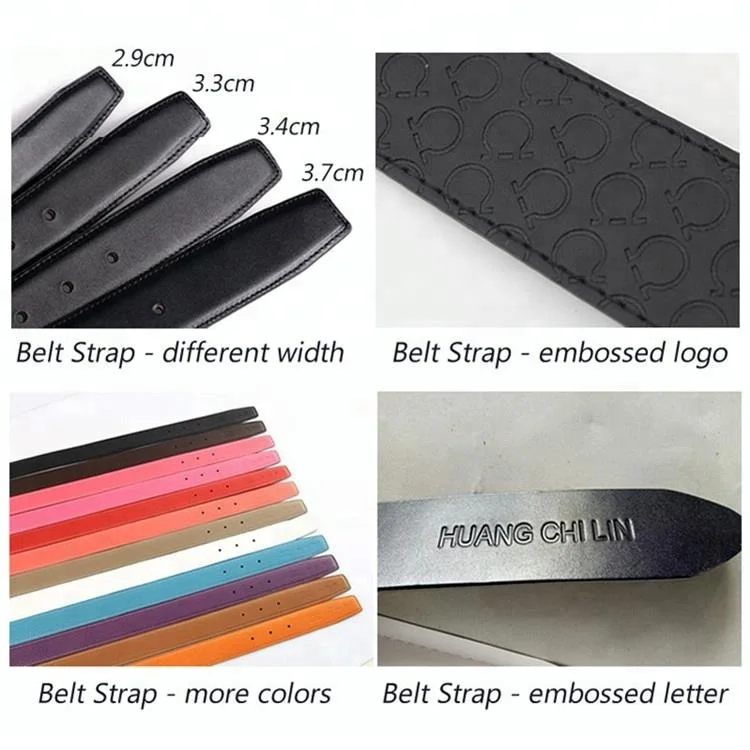 Whole Custom Logo Black Brown Men Pure Full Grain Genuine Leather Belt