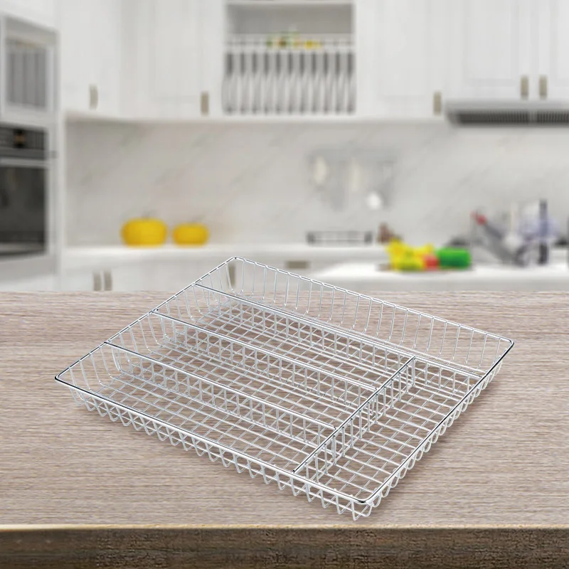Utensil Organizer Cutlery Tray Collection Appliances Kitchen Drawer Dividers Storage Holder Iron Mesh Cutlery Rack