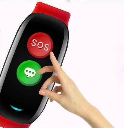 Умный браслет с GPS, трекером SOS и сигнализацией, для пожилых людей