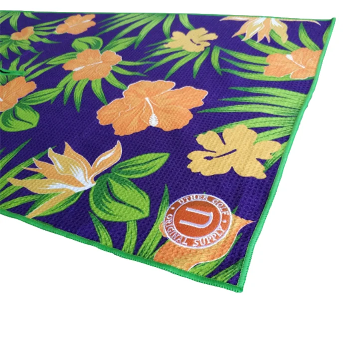 custom printed Lebron James lakers microfiber waffle golf towels