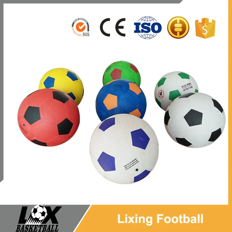 Продвижение красочный пользовательский печати детские резиновые футбольный мяч