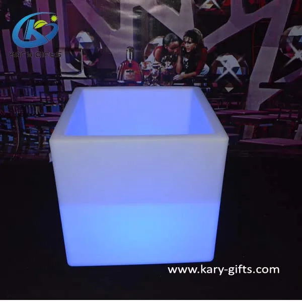 Party Plastic Led Glow LOUNGE CHAIR Cube Furniture