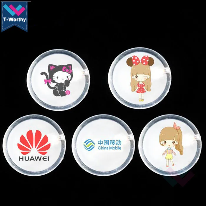 Free Sample 5cm Custom Design Round Flashing LED Badge