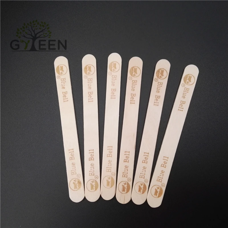 Printed Magnum Ice Cream Stick Birch Wooden Birch Wood Color Wooden Cutlery 100 Cartons Everyday FSC BSCI BRC Smooth