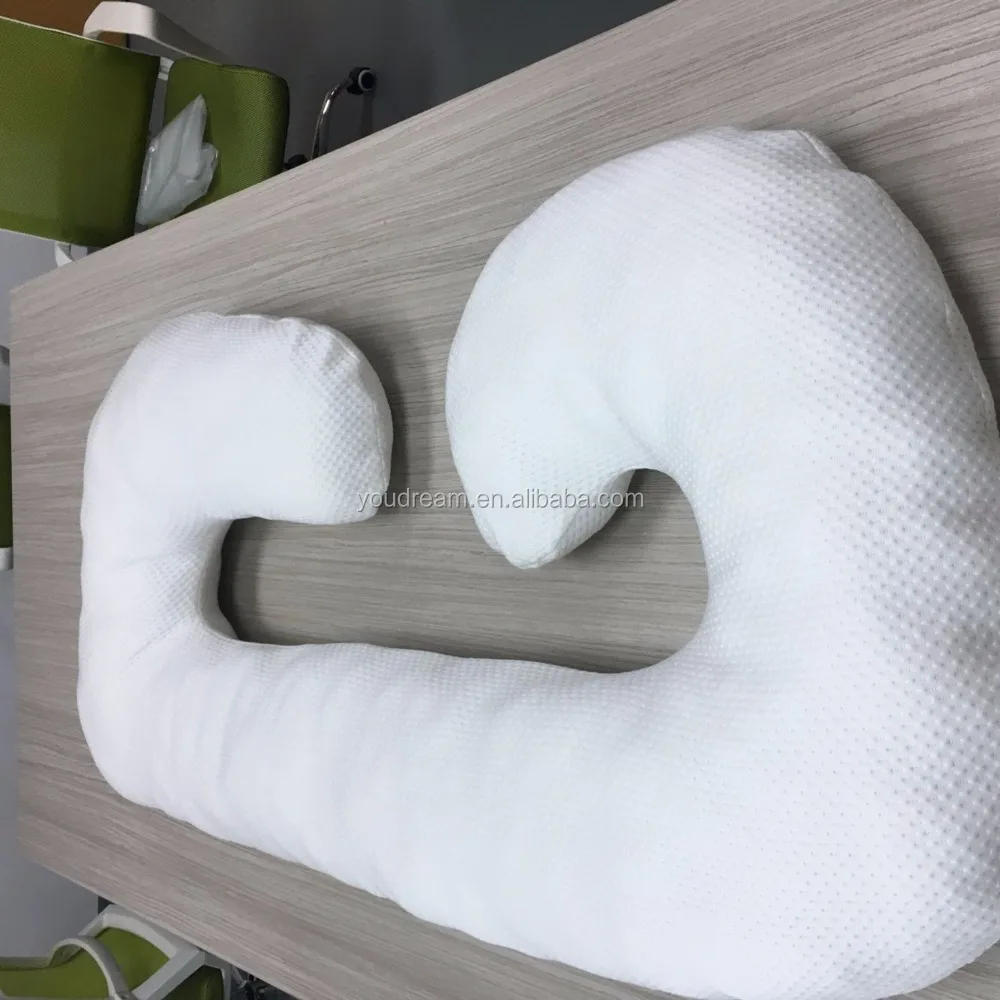 Pregnancy Pillow with Jersey Cover, C Shaped Full Body Pillow Back Support Cushion with100%cotton