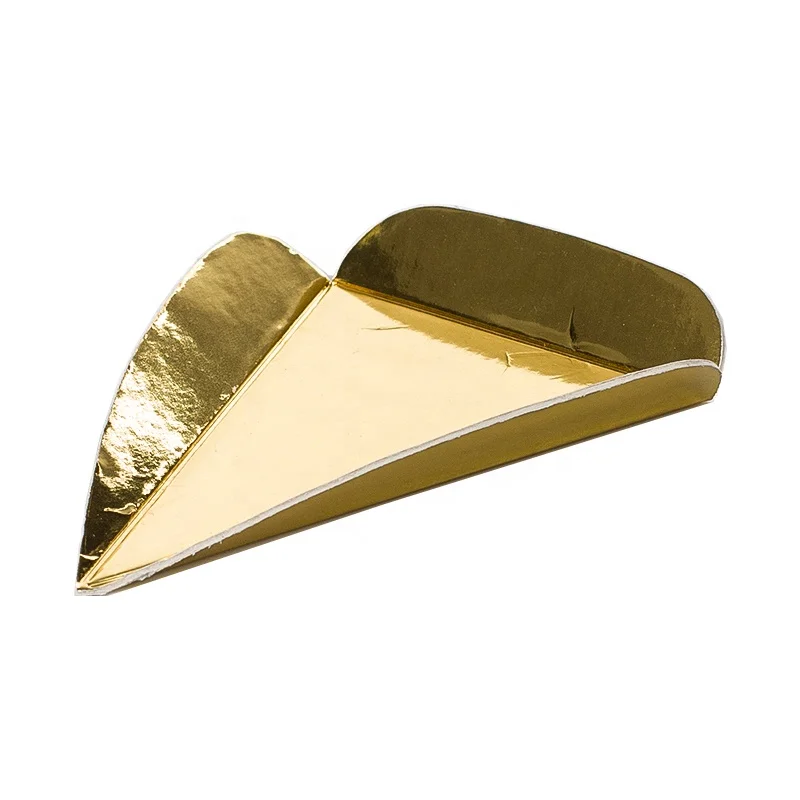 Heart Shape Golden Paper Cake Tray Mini Paper Board Cakeboards