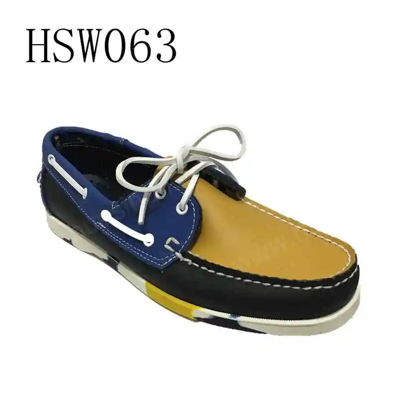 LLJ, China manufacturer wholesale high quality lace-up boat shoes round head outdoor hiking casual peas shoes HSW063
